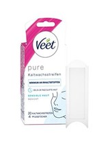 Veet PURE Kaltwachsstreifen Sensible Haut Gesicht Haarentfernung 20 Stück