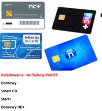 TNK, SmartHD NC+ Start +Polska Telewizja na karte Doładowanie Aufladung,Expres