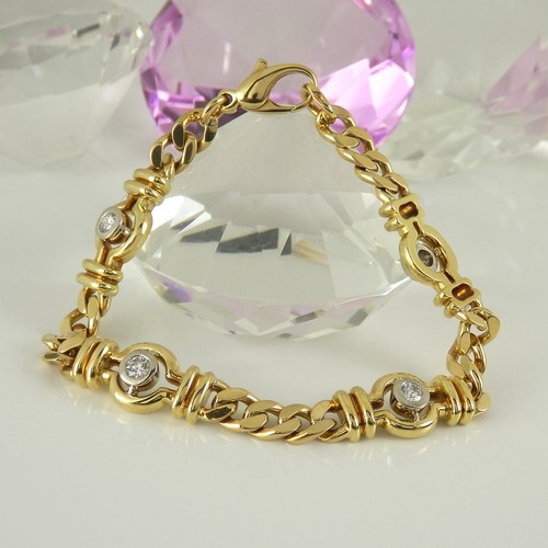 Armband panzer 750 gelbgold - 750,