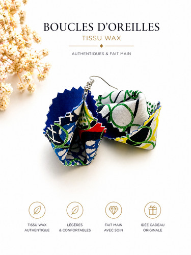 Ohrringe afrikanisches wax - afrikanisches,