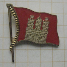 HAMBURG WAPPEN FAHNE  / DEUTSCHLAND ................ Städte & Länder Pin (191g)