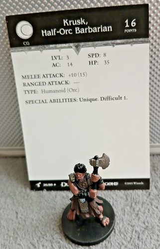 Krusk half orc - orc, barbarian