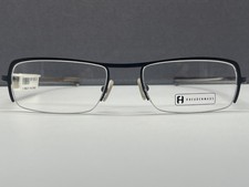 Freudenhaus Brille Titan Herren Damen grau eckig Drake NP:282€ Halbrand