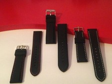 Uhrband Uhrarmband Silikon Kautschukband Taucher Schwarz Armband 18-24mm Gummi