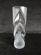 Peill & Putzler Kristall Vase Serie Malachit Teilw. Satiniert Dickes Glas 70er