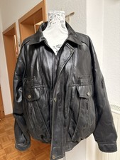 Vintage Leder Jacke Schwarz