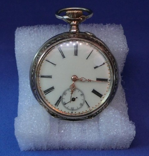 Silberne schweizer taschenuhr - silberne,