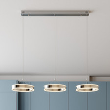 Lucande LED-Pendelleuchte Lyani 3 Ringe Deckenlampe Hängeleuchte Lampe Leuchte 