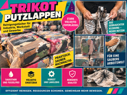 Putzlappen trikot bunt - 10, kg