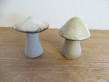 2 x Pilze Keramik 11 x 8 cm  Herbst  Dekoration
