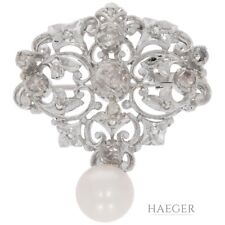 Brosche Weißgold 750 / 18K mit 0,5ct Diamanten