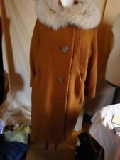 50er Jahre Mantel Lammsfell Kragen ?  Gr. 40/42 große Knöpfe