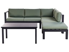 Lounge Set schwarz Aluminium