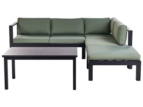 Lounge set schwarz aluminium - lounge,