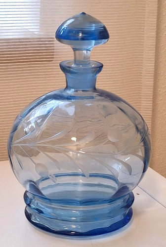 Glas karaffe hellblau - glas,