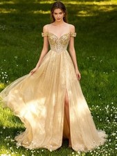 Tüll Abendkleider Lang Damen