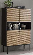 Highboard Schwarz/Eiche
