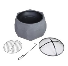 Feuerschale Diamant  60x36x60cm Ø ca. 44cm ca. 1,4kg inkl 18“-Schüssel anthrazit