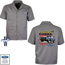 Ford Mustang Hemd Worker Shirt Herrenhemd Cobra american classic  *0090 grau