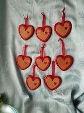 8er Set Herz Ton  Organza Band