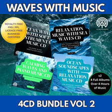 WAVES WITH MUSIC CD BUNDLE VOL 2 X4CD – Spa Meditation Free UK P&P