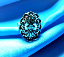 Ring Silber 835 Ornament Barock Rokoko Design Ranken Blätter Natur antik Vintage