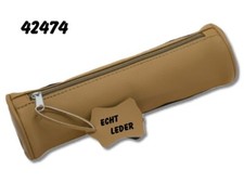 Schlamperrolle ECHT LEDER hell  (Textgravur möglich) #42474