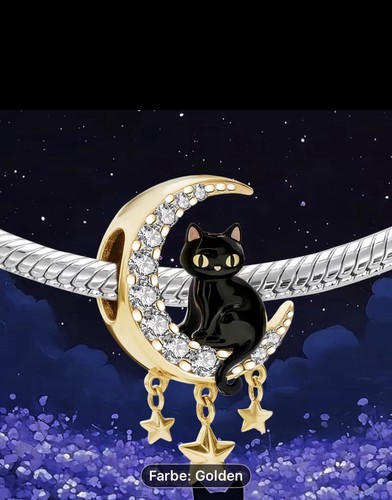 Katze mond charm - charm, gold