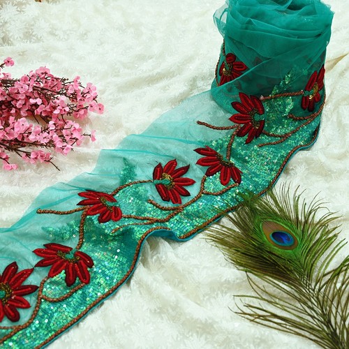 Vintage grün sari bordüre - vintage,