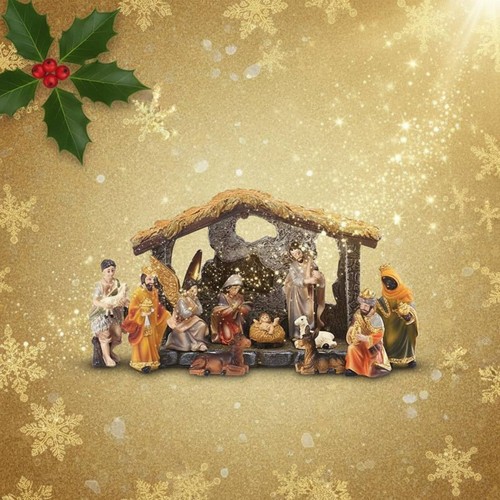 Weihnachtskrippe mit figuren - weihnachtskrippe,