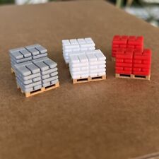 H0 Europaletten mit Säcken, Modelleisenbahn Ladegut 1:87 Baustelle Transport