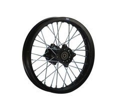 Alu Felge eloxiert 1.85x14 Schwarz 12 mm Typ 2 Pit Dirt Bike Cross HMParts