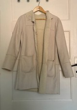 Wintermantel weiß Gr. 38 Lederimitat Rufina 