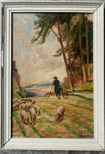 Schäfer mit schafherde - mit,