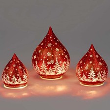 Deko-Tropfen Frosty-Rot Sterne