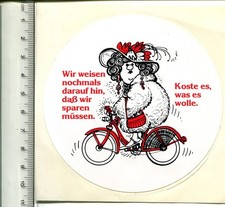 Aufkleber Sticker wir müssen sparen ca. 1980er  von Jac
