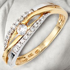 Damen Ring 333 Gold Gelbgold