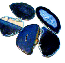 Achatscheibe dunkelblau