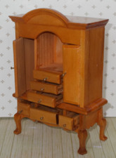 Historismus Wohnzimmer Schrank Roombox Holz MINIATUR Möbel Handmade
