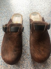 Clogs mit Kuhfell - made in Holland - Größe 45 - Zustand: gut