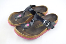 Birkenstock Gizeh schwarz glänzend pink EU 40 normale Weite Damen Zehentrenner