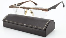 SWOPPER 12 3 94 8202 Brille Germany Naturhorn Braun Balken Vintage + Etui