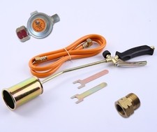 Brenner Gasbrenner Gasregler Abflammgerät Unkrautvernichter Dachbrenner +Adapter