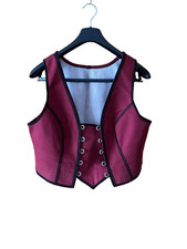 Gr. 40/42/44 - Trachten Oberteil Mieder Gilet burgung/schwarz   z.Schnüren