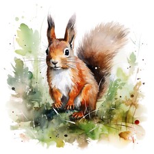 Deko Bild Eichhörnchen