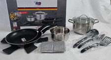 ELO Basic Horizon Topf- und Pfannenset – 10-teilig, Silber-Schwarz