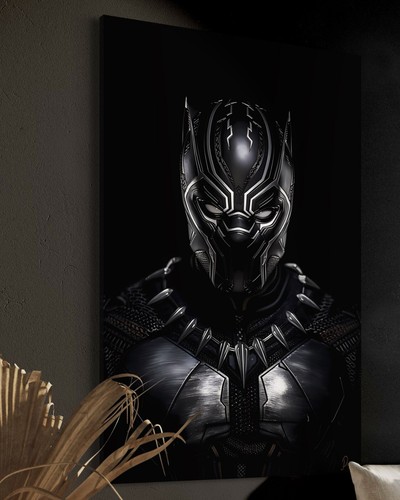 Black panther leinwandbild - black,