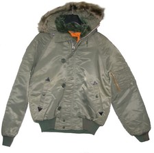 U.S.A.F Pilot Jacket mit geschlossener Kapuze und Fellbesatz Bitte Maße beachten