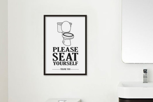 Bild poster kunstdruck - wc,