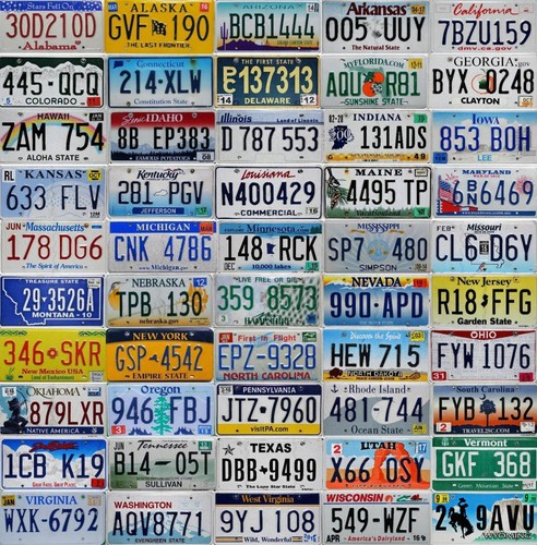 Original usa nummernschild - usa,